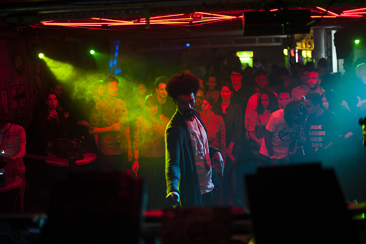 Jahson on stage with his audience